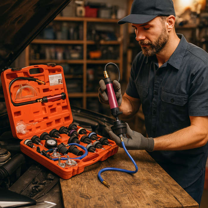 28 Piece Radiator Pressure Tester - Vacuum Cooling System Kit