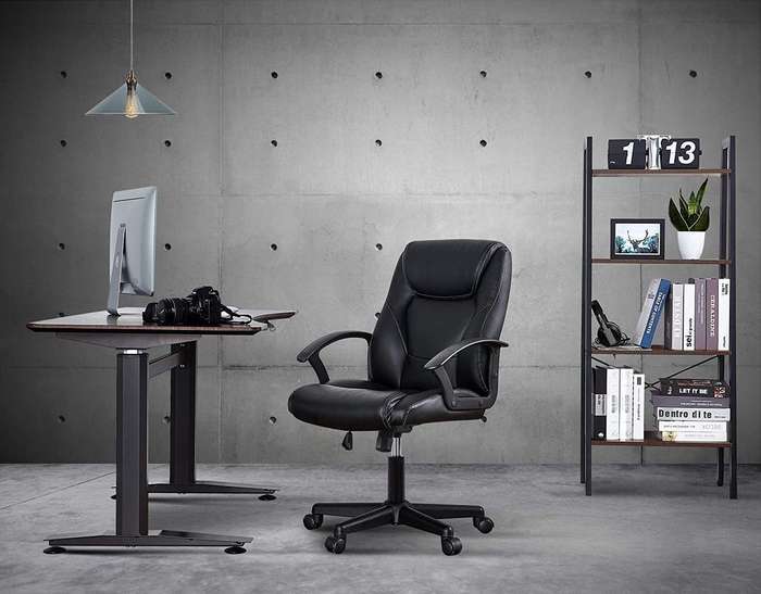 Home Office Chair Ergonomic Desk Chair Swivel - Black Colour