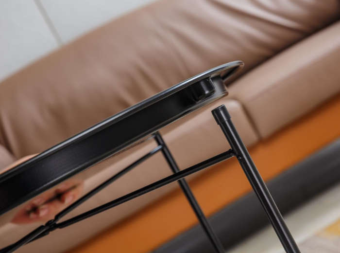 Metal Side Table Round Coffee Table Folding End Table Sofa Table