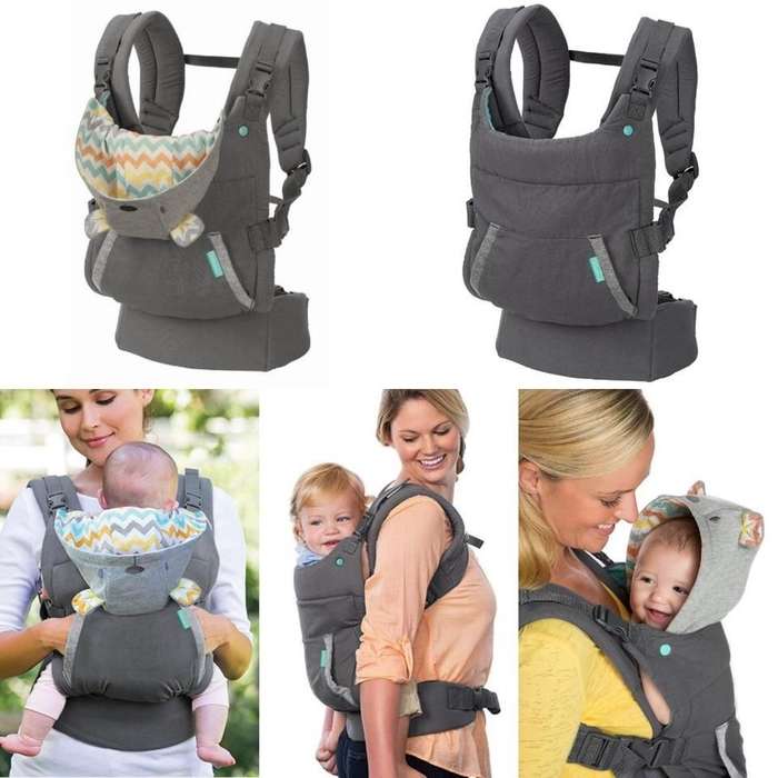 Infant Cuddle Up Ergonomic Hoodie Carrier, Grey