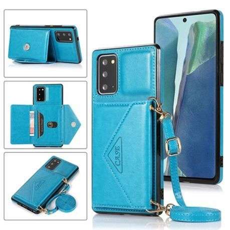 Leather Crossbody Wallet CellPhone Case With Removable Lanyard Straps For Samsung A54