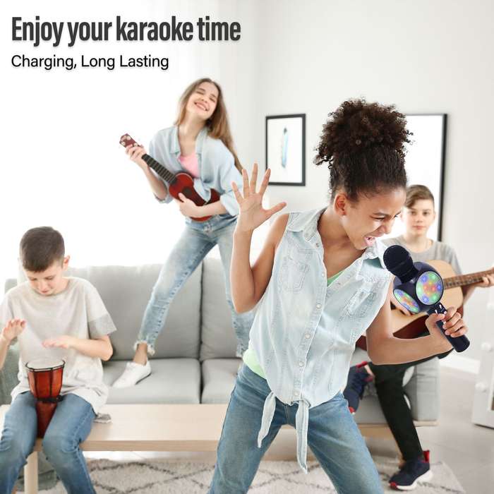 Karaoke Bluetooth Microphone Wireless Bluetooth Karaoke Microphone - Black