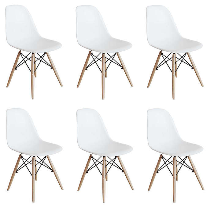 6 x Wooden Leg Chairs
