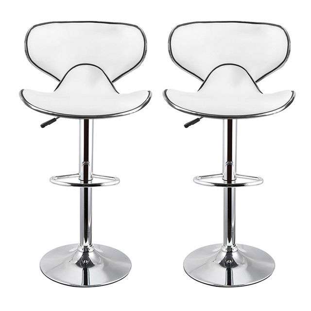 New Bar Adjustable  Bar Stools - Set Of 2-Black, Red or White