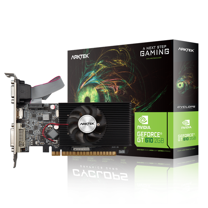 Arktek Nvidia GT610 2GB DDR3 64-bit HDMI / DVI / VGA Graphics Card