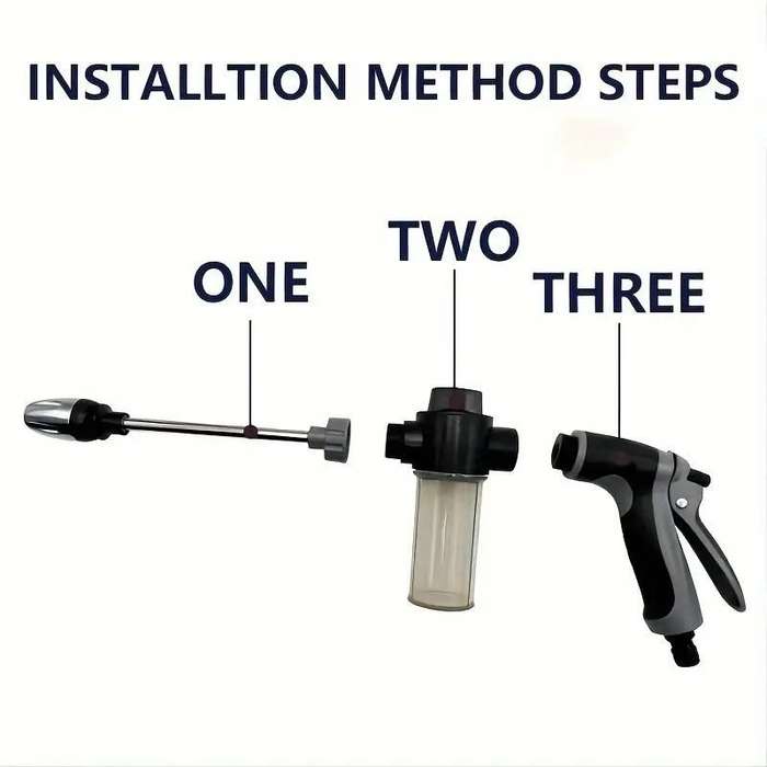 High-Pressure Spray Gun With Foam Bottle