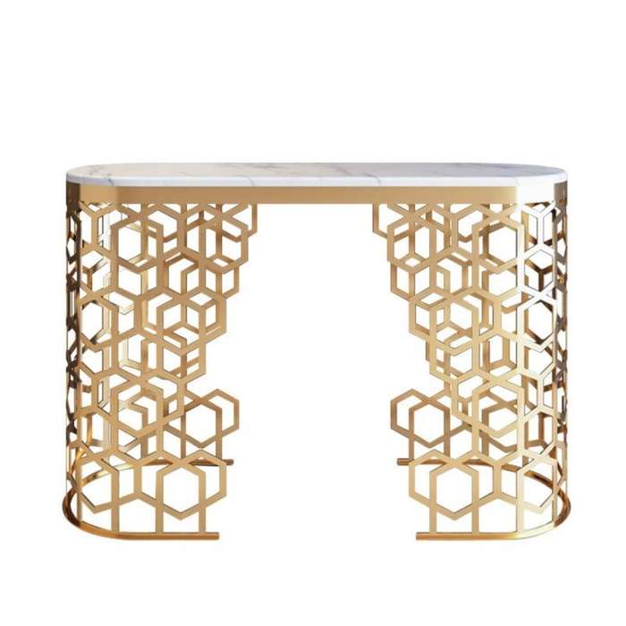 Luxury Mable Top Gold Console Table - HX25