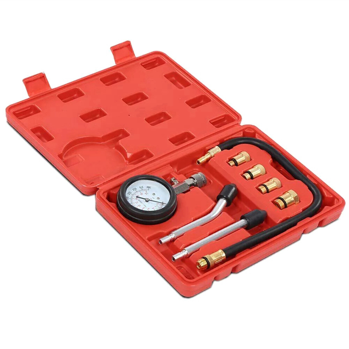 8 Piece Petrol Cylinder Compression Tester Kit