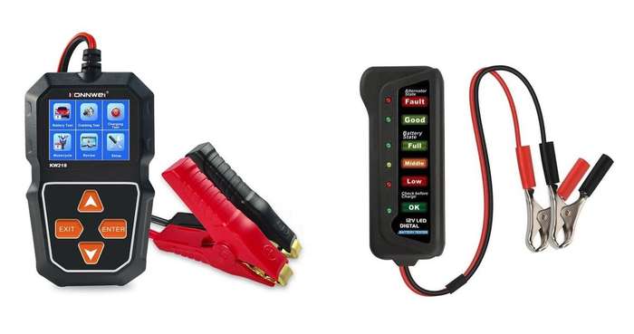 KONNWEI KW218 Battery Tester 6V 12V Car & Motorcycle + 12V Battery Tester