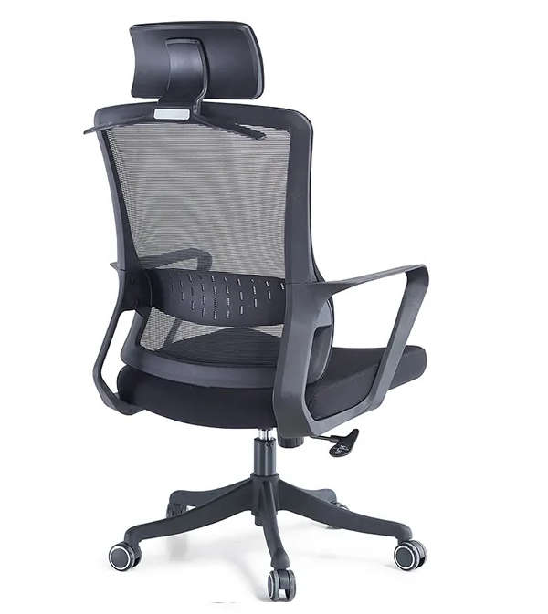 Office Chairs - Mesh Ergonomic with Headrest - Black Colour