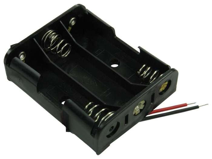 Keystone (2465) Battery Holder, AA x 3, Wire Leads
