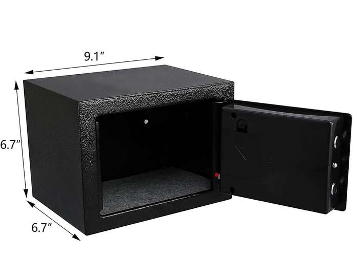 Digital Safety Security Box Safe Deposit Box - Black