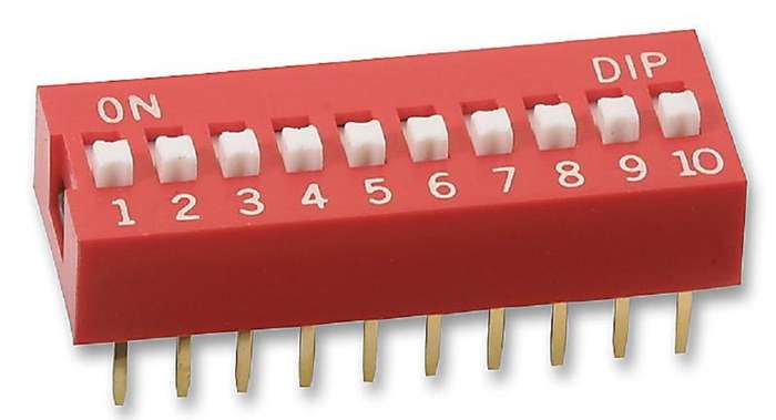 Multicomp Pro (MCNDS-10V) DIP / SIP Switch, SPST-NO, 24 V, 25 mA
