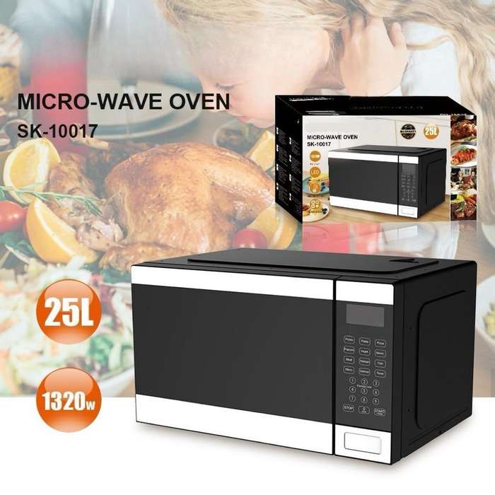 25L Digital Microwave Oven with 1320W Power for Home Use