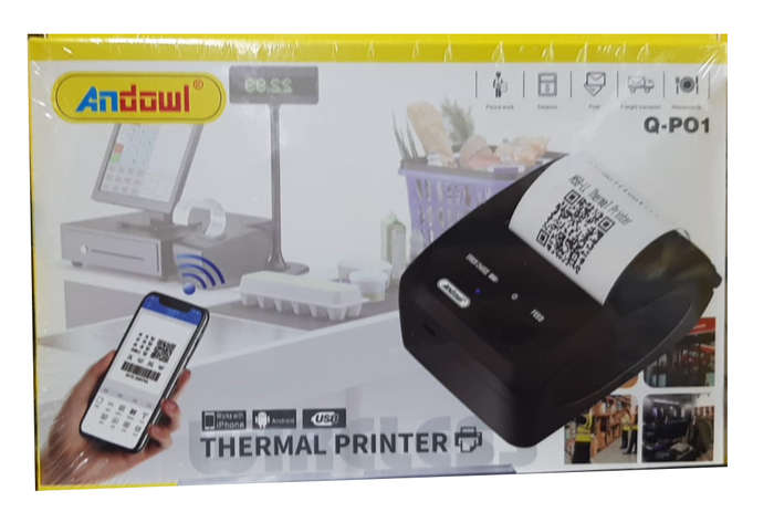 Andowl Portable USB Bluetooth Thermal Printer Receipt Printer