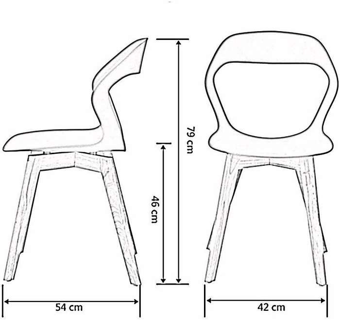 Plastic Kitchen Chair 4 Pack - Grey