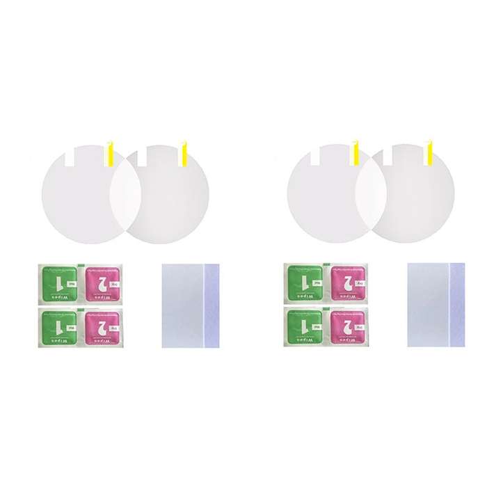 DHAO 4 Piece HD Waterproof Anti-Fog Car Rearview Mirror Clear Nano Film - 100mm-round