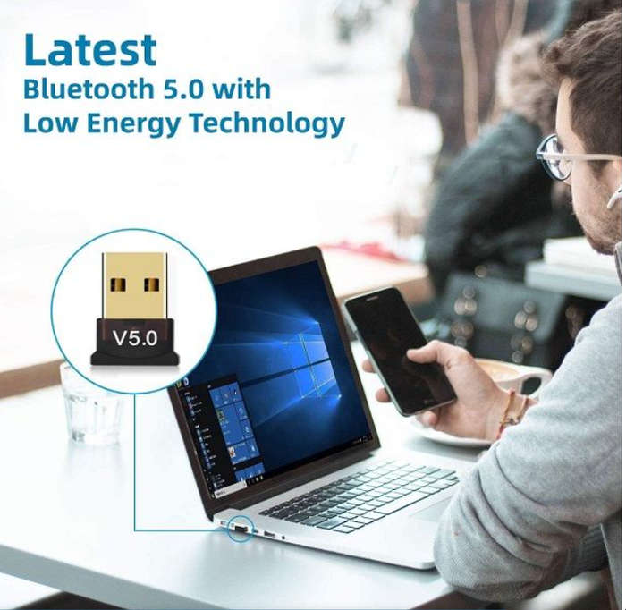 Wireless USB Bluetooth Dongle V5.0 - Adapter for PC By (GC)