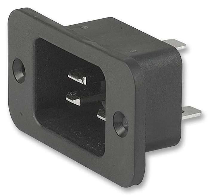 Schurter (4798.9200) IEC Power Connector, IEC C20 Inlet, 16 A, 250 VAC