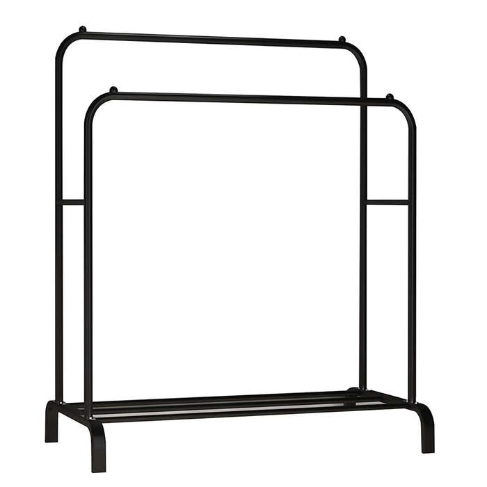 Double Rail Clothes & Shoes Storage Rack