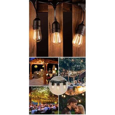 20 LED Solar Bulb String Lights PI-187