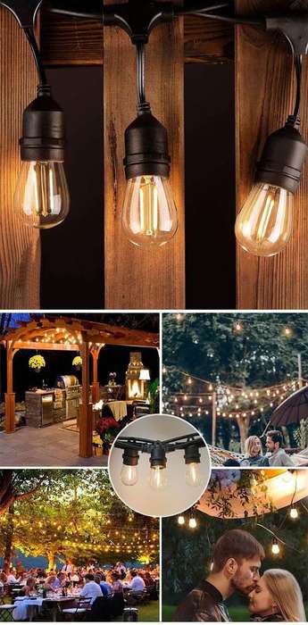 20M Solar LED Retro Bulb String Light with 20 Bulbs
