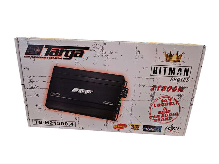Targa TG-H21500.4 Hitman Series 21500w 120rms 4 Channel Amplifier