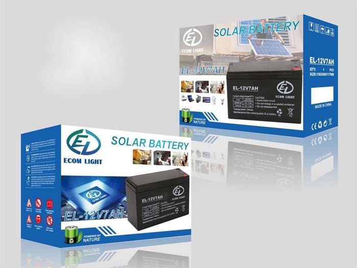 ECOM LIGHT 12V 7Amps Lead Acid Battery for UPS, Gate Motors, Garage Motors, Alarm Systems etc