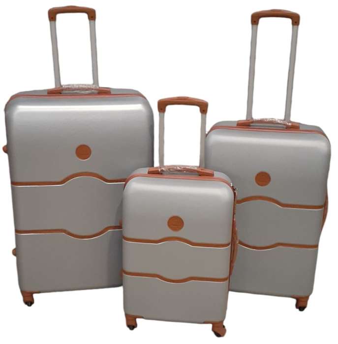 Elegant & stylish Luggage Set of 3 Travel bags - Silver Brown