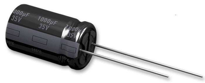 Panasonic (EEUFR1A102L) Electrolytic Capacitor, 1000 µF, 10 V