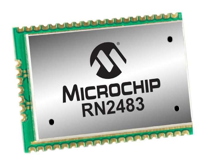 Microchip (RN2483A-I/RM104) Transceiver Module, FSK, GFSK, LoRa, 300Kbps