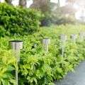 Stainless steel Solar floor lamp 10pcs Solar Light Set  (Floor Mount Pack of 1)