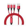 Multi Charging Cable 3 in 1 Nylon Braided Multiple USB Fast Charging Cable