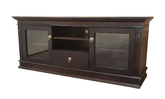 Veneer Wood Smart TV / Plasma Stand-Black or Brown