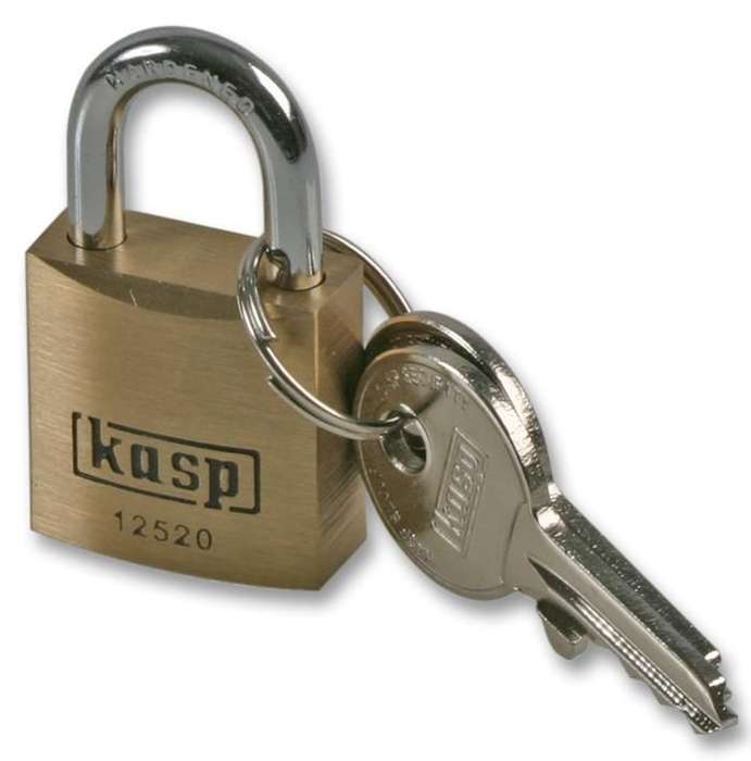 Kasp Security (K12520) 20mm Premium Brass Padlock