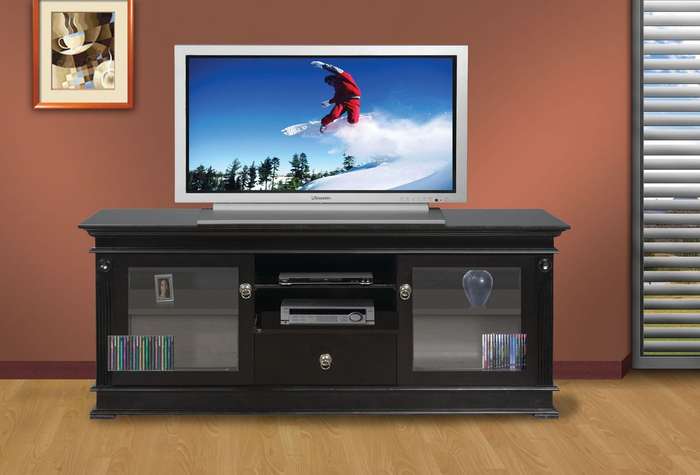 Veneer Wood Smart TV / Plasma Stand-Black or Brown