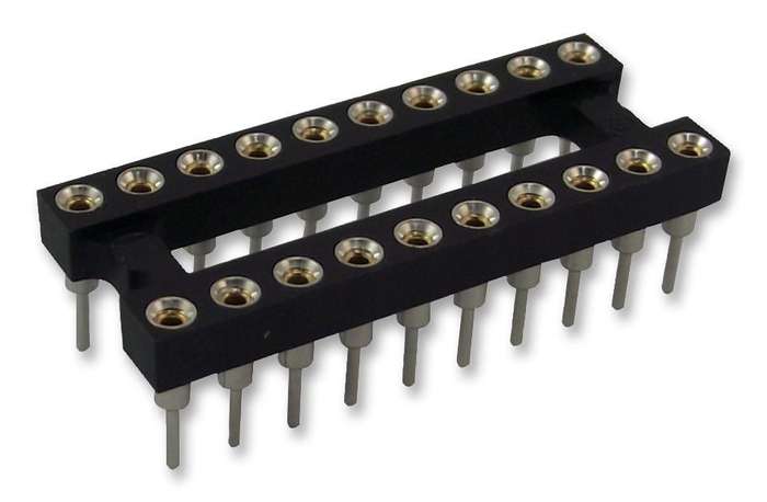 Aries (20-3518-10) IC & Component Socket, 20 Contacts, DIP