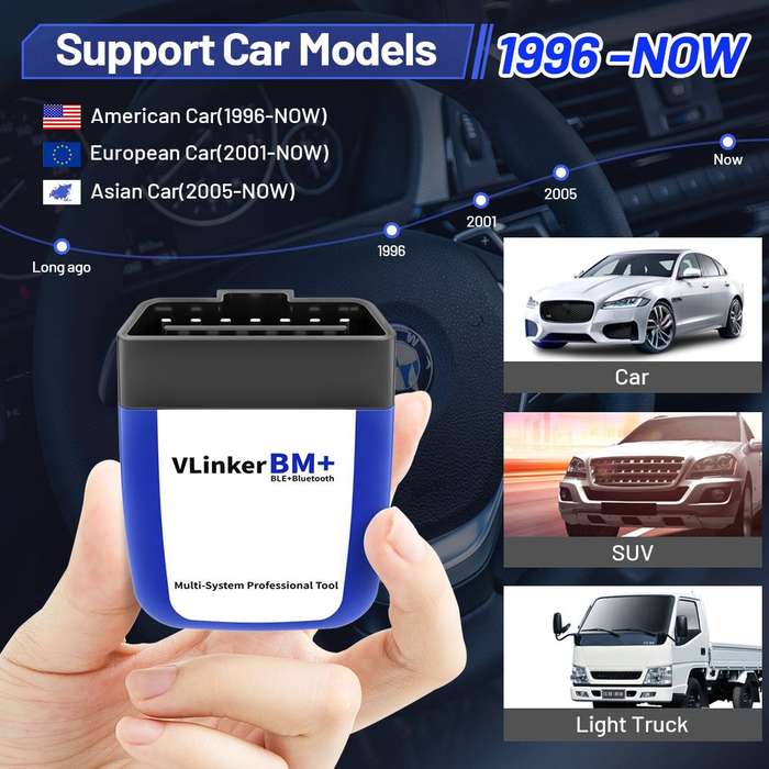 VLinker BM+ BLE OBD2 Bluetooth Scanner for BMW/Mini BimmerCode