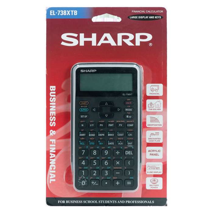 Sharp - EL-738XTB Business and Financial Calculator
