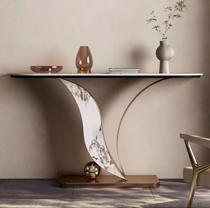 Modern marble console server table