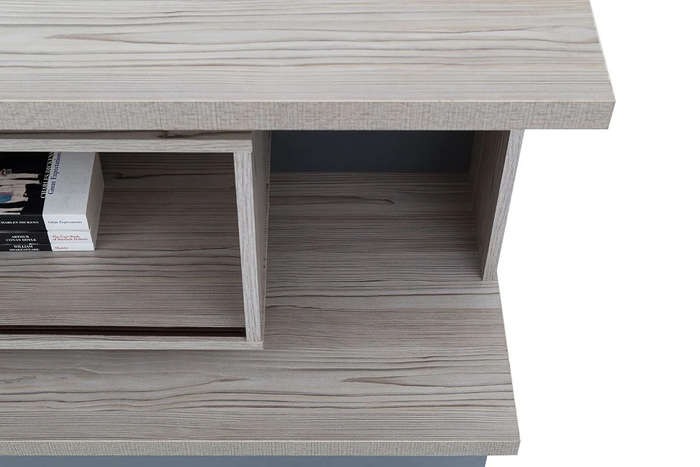 Plasma/Smart TV Stands - Sliding Doors and Shelves - Oak / Grey Colours