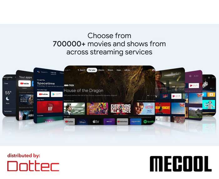 MeCool 4K Android TV Box KM7+ | Certified DStv, Netflix, Disney+ | Smart TV
