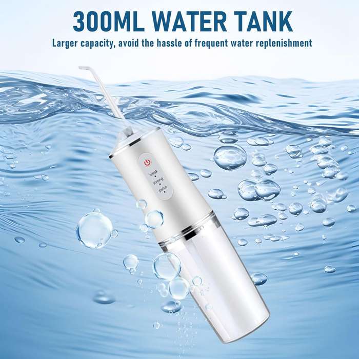 Electric Water Flosser Cordless for Teeth - White