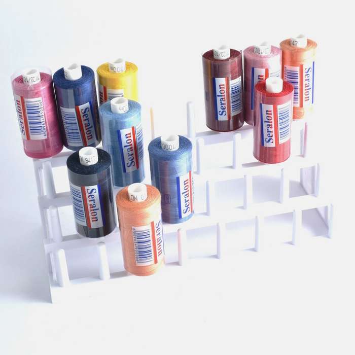 Hemline 32 Spool Sewing Cotton Thread Bobbin Reel Stand
