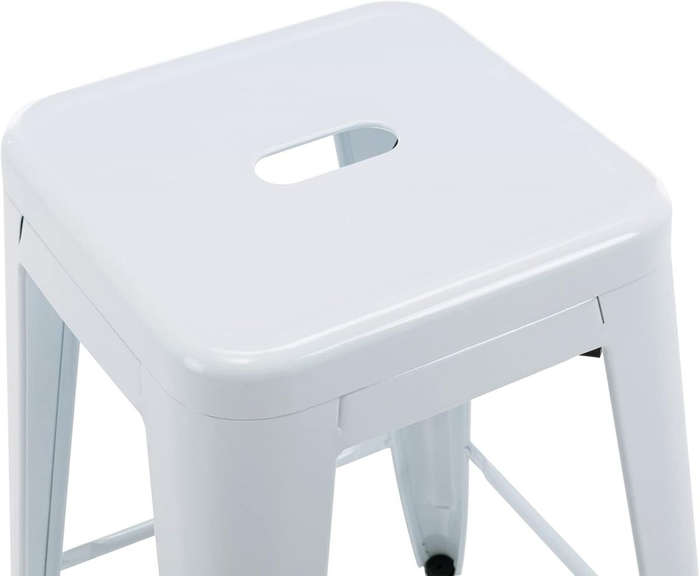 Metal Stackable Bar Stools-Black,White or Red