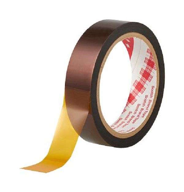 3M - 25MM Masking Tape, PI (Polyimide) Film, Amber, 25 mm x 32.9 m