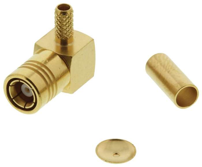 Radiall (R114186000) RF / Coaxial Connector, SMB Coaxial, Right Angle Plug