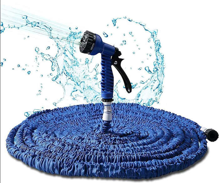 50FT Extra Long Retractable Expandable Magic Garden Hose Pipe & Spray Gun