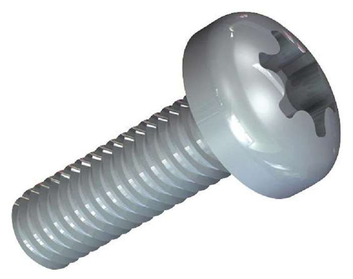 TR Fastenings (M4 12 PTSTMC Z100) Machine Screw, M4, 12 mm