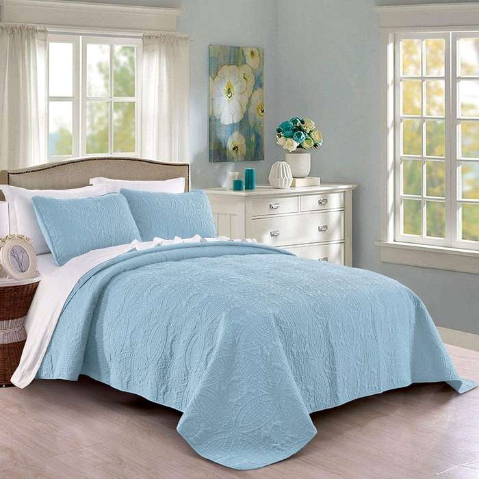 5 Piece Bedspread -Blue